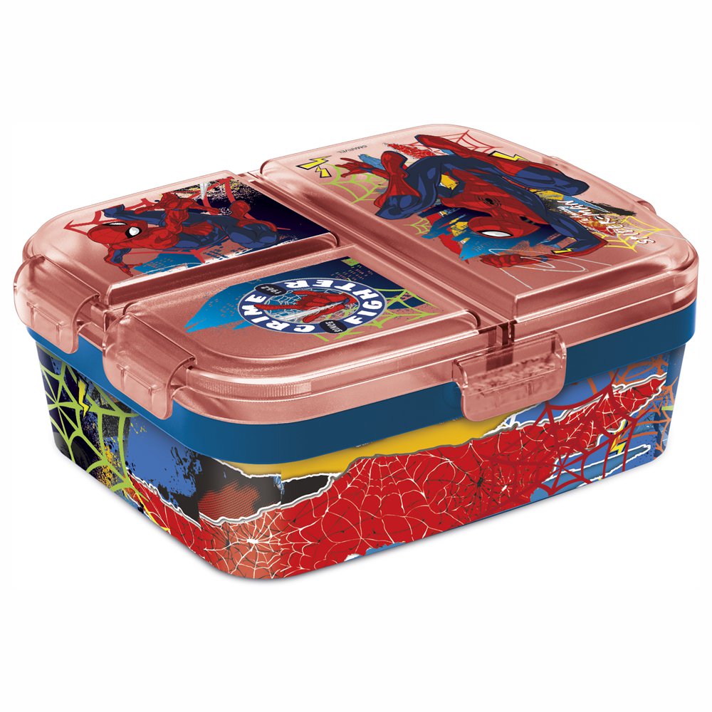 Contenedor de Alimentos XL con Compartimentos Diseño Spiderman