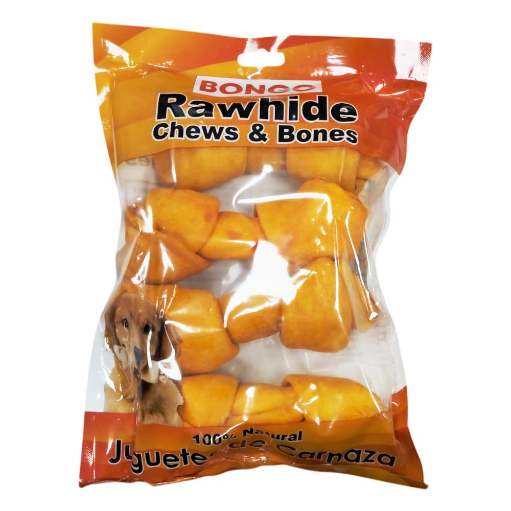 Juguete de Carnaza de Hueso con Sabor a Pollo de 5 a 6 Plg de 4 Uds