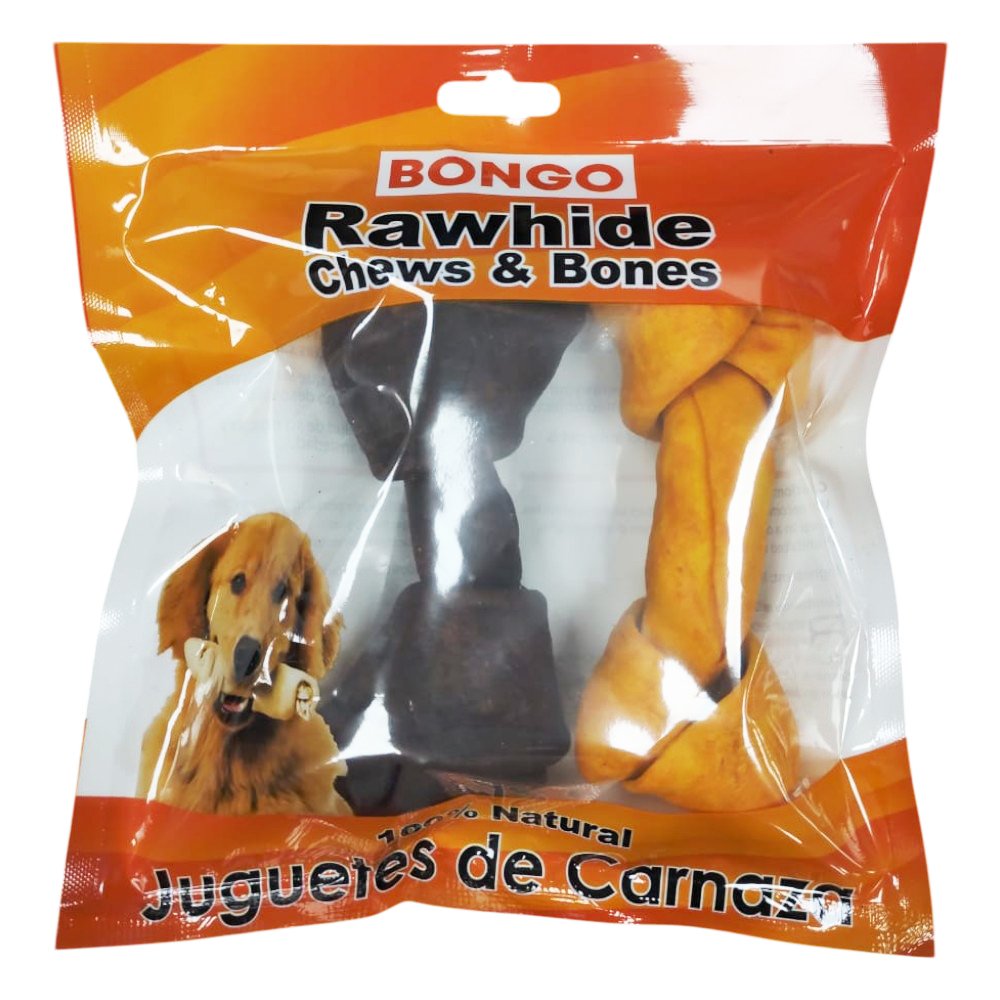 Juguete de Carnaza de Hueso con Sabor Surtido de 5 a 6 Plg de 2 Uds
