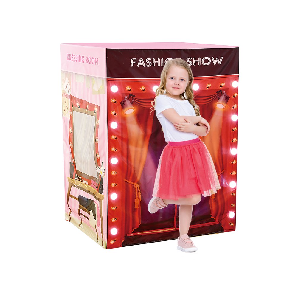 Casita de Juego Infantil Show de Moda con Luces Plegable de Poliéster para Interior 120 Cm…
