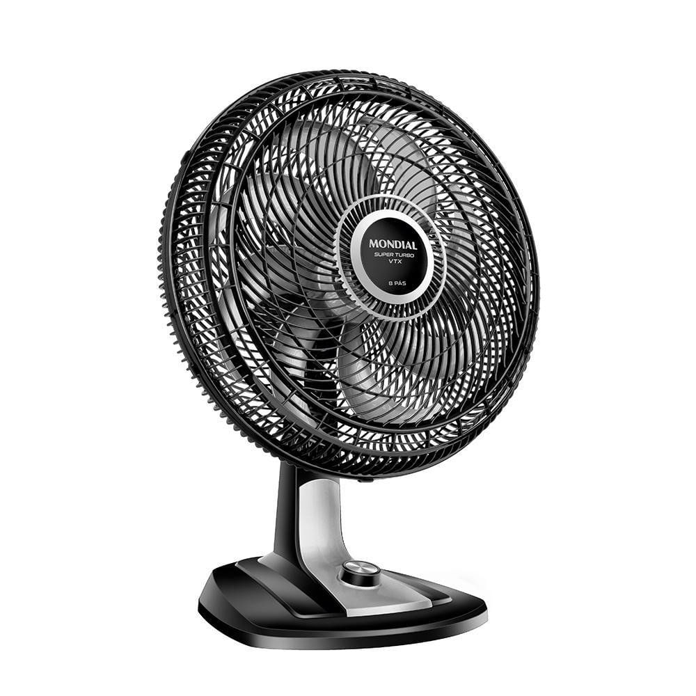 Ventilador de Mesa Turbo 40 Cm con 8 Aspas en Color Negro