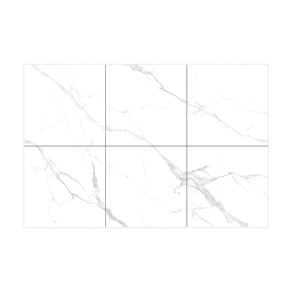 Piso Porcelanato Calacatta Color Blanco Pulido Rectificado de 60 x 60 cm en Caja de 1.44 m…