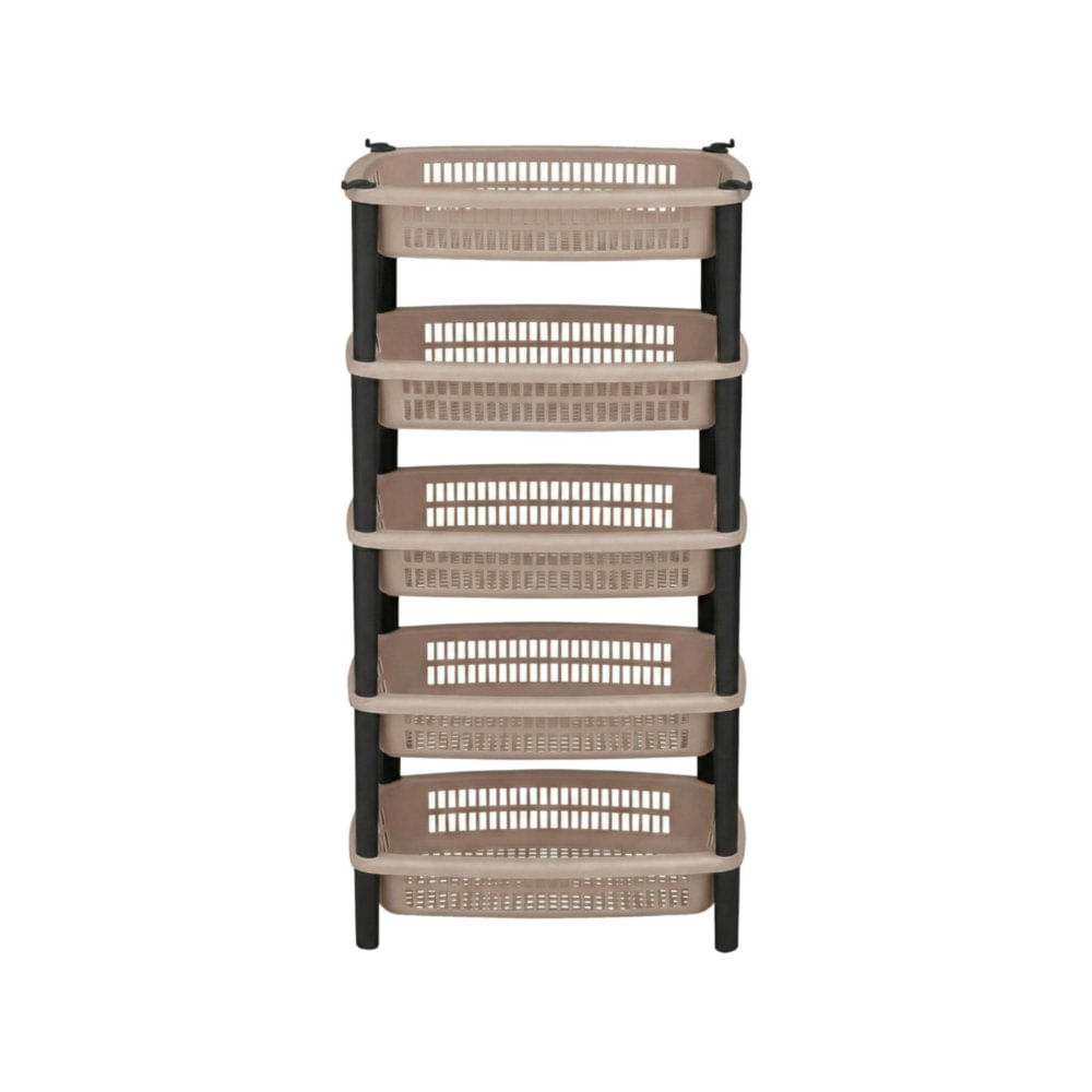 Organizador de Cocina de Plástico con 5 Niveles 107 cm Color Cocoa