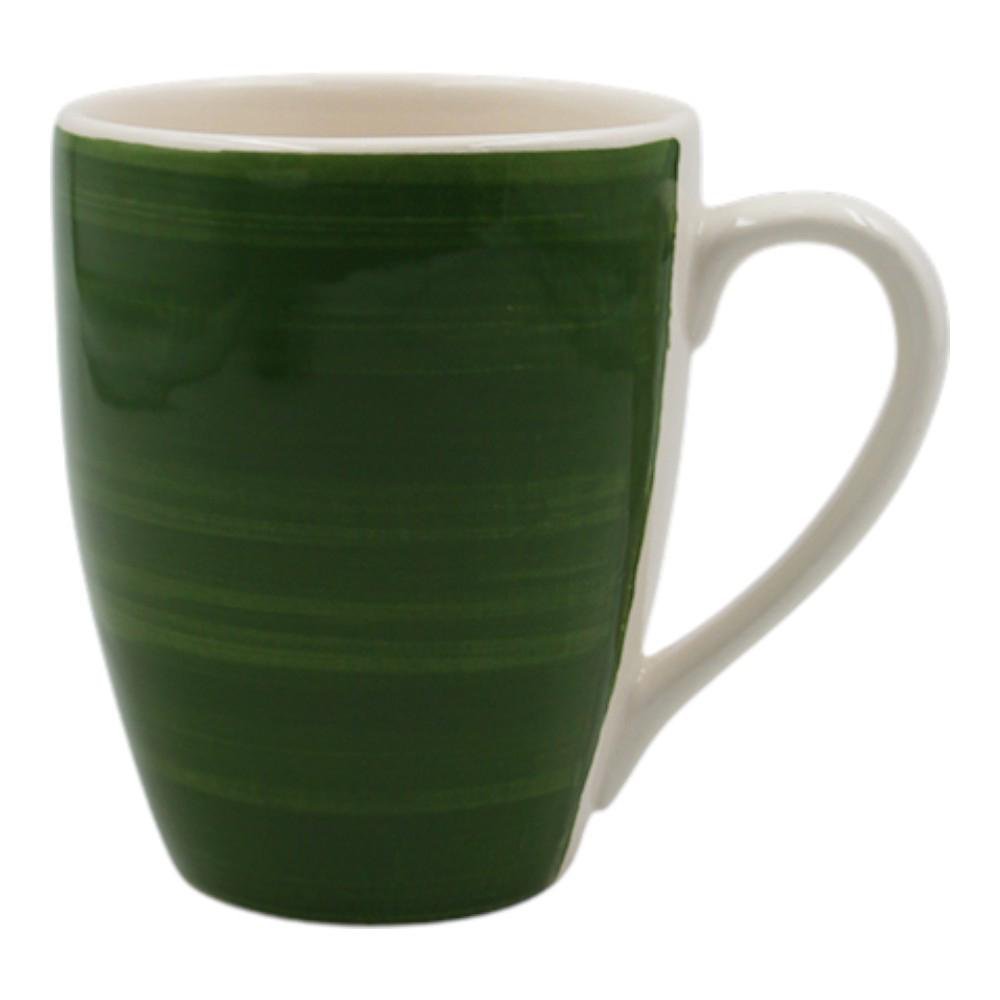 Taza de Cerámica Colección Jardín en Color Verde 11.8 Oz