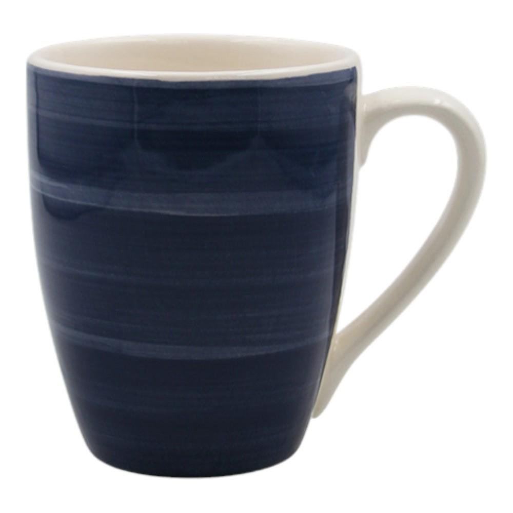 Taza de Cerámica Colección Mosaico en Color Azul de 11.8 Oz