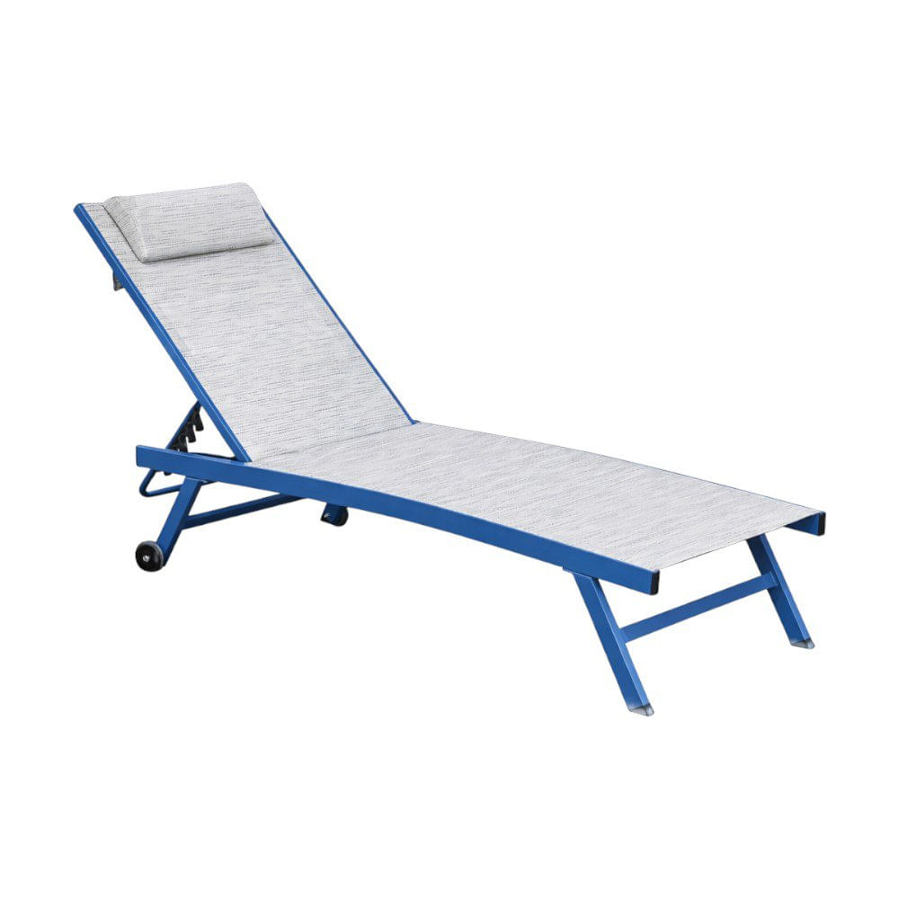 Silla Asoleadora de Aluminio Kim Color Azul Silla Asoleadora de Aluminio Kim Azul