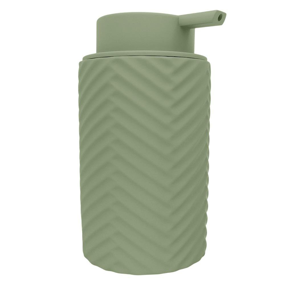 Dispensador de Jabón 15 x 8 cm de Plástico Texturizado Color Verde Mate