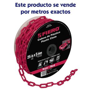 Cadena De Plástico Rojo De 30 Lb - Fiero