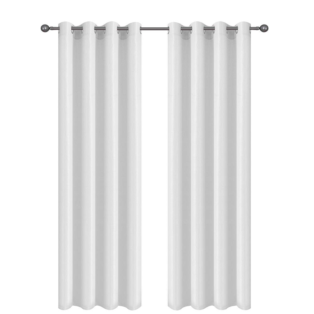 Set de 2 Cortinas de 140 x 229 Cm con Tie Backs - Varios Colores Blanco