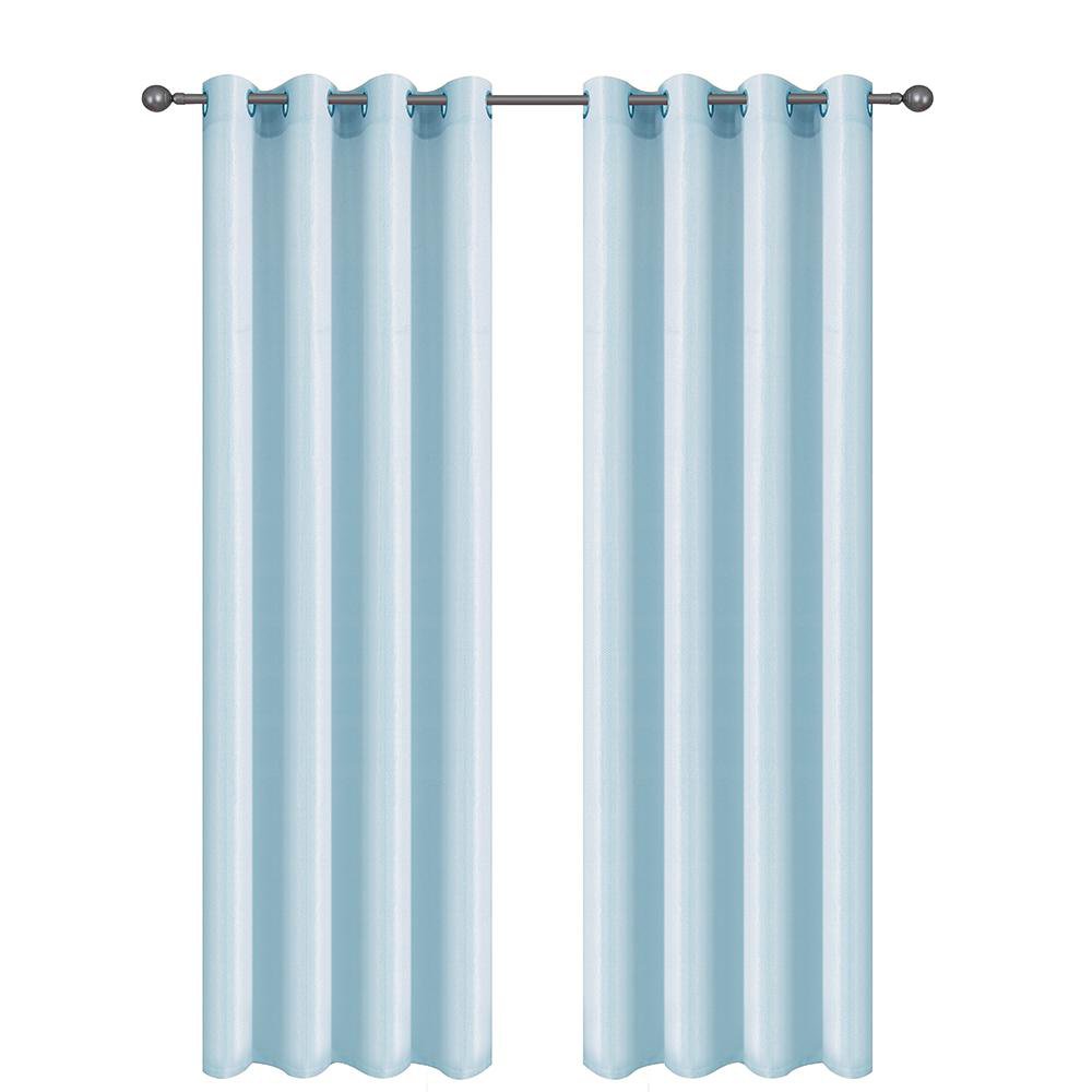 Set de 2 Cortinas de 140 x 229 Cm con Tie Backs - Varios Colores Celeste