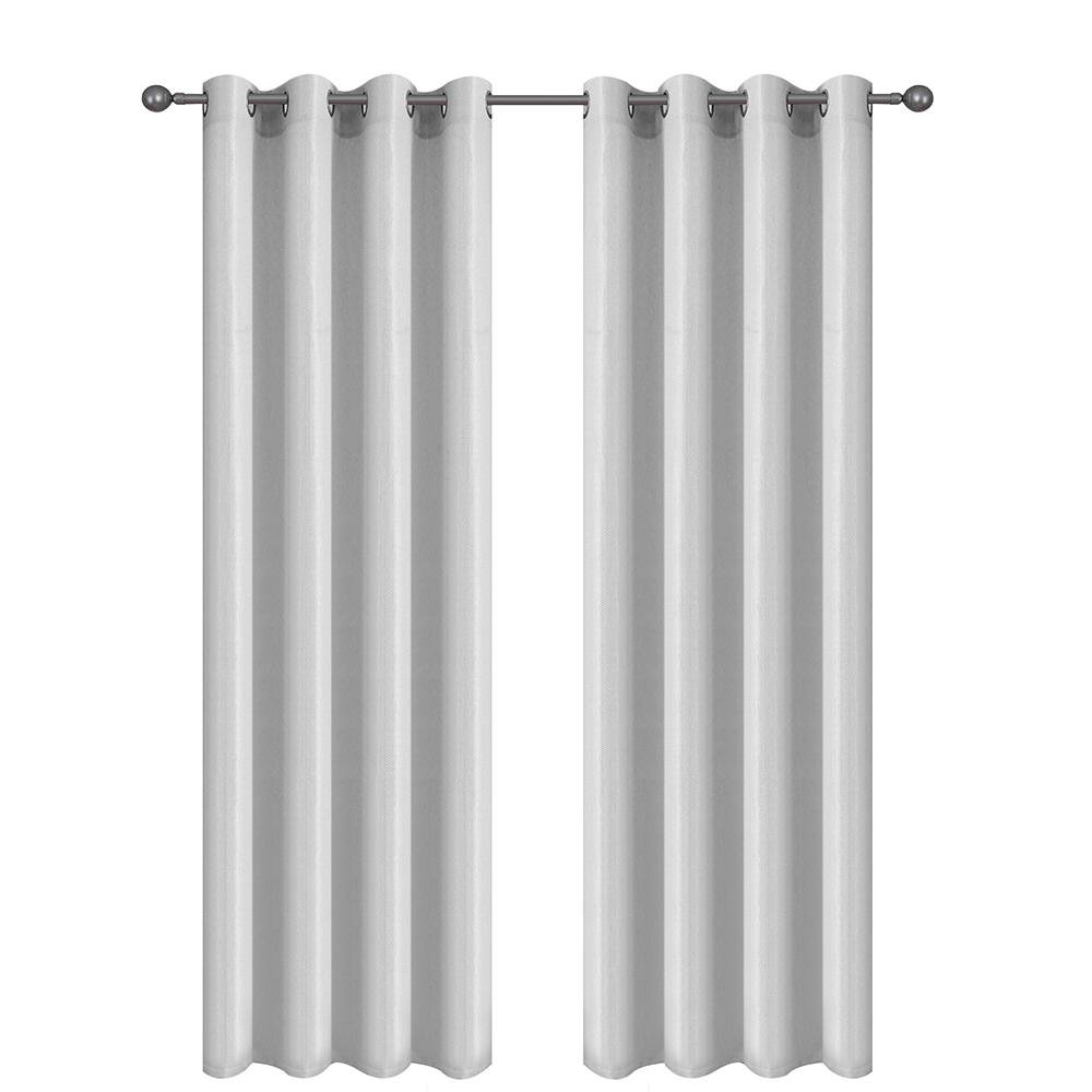 Set de 2 Cortinas de 140 x 229 Cm con Tie Backs - Varios Colores Gris Claro
