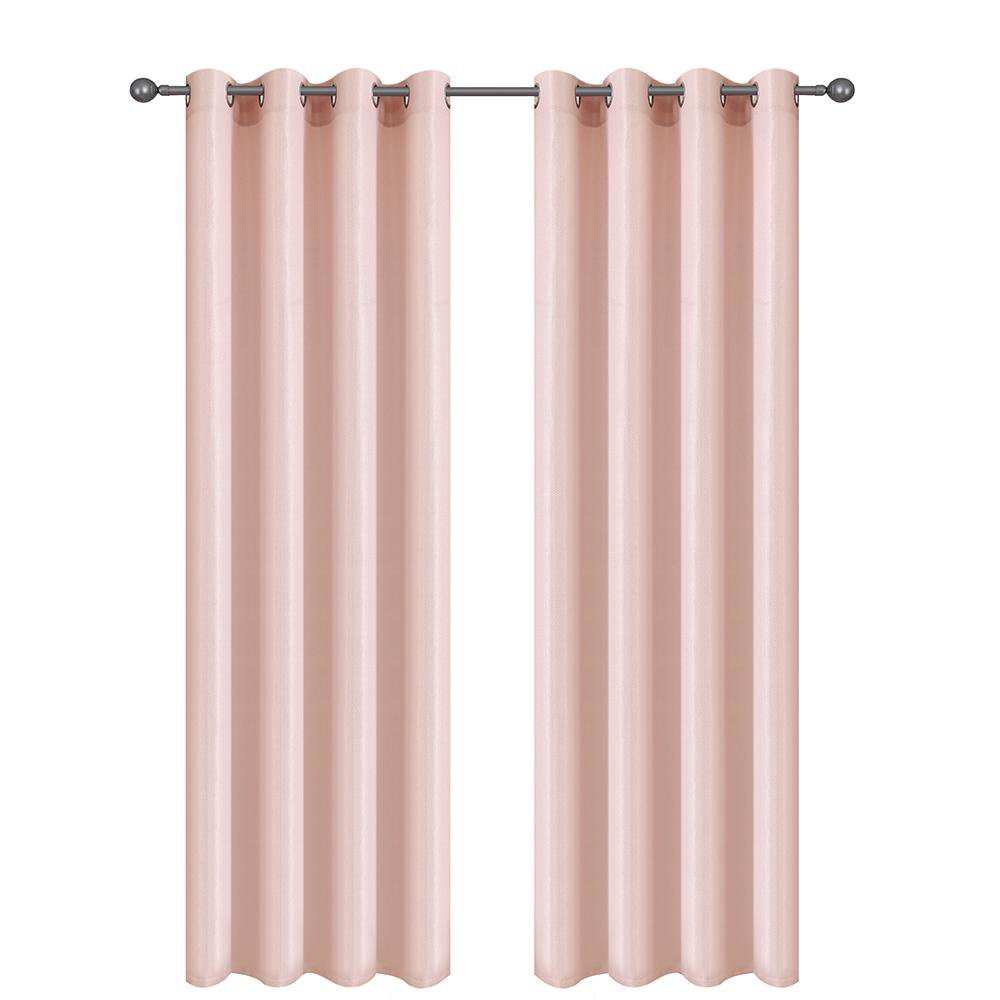 Set de 2 Cortinas de 140 x 229 Cm con Tie Backs - Varios Colores Rosado