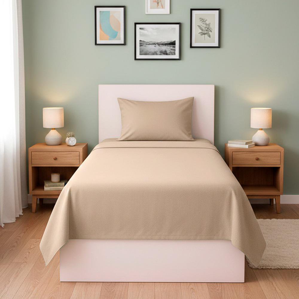 Set de Sábanas Manhattan Color Beige - Varios Tamaños Imperial