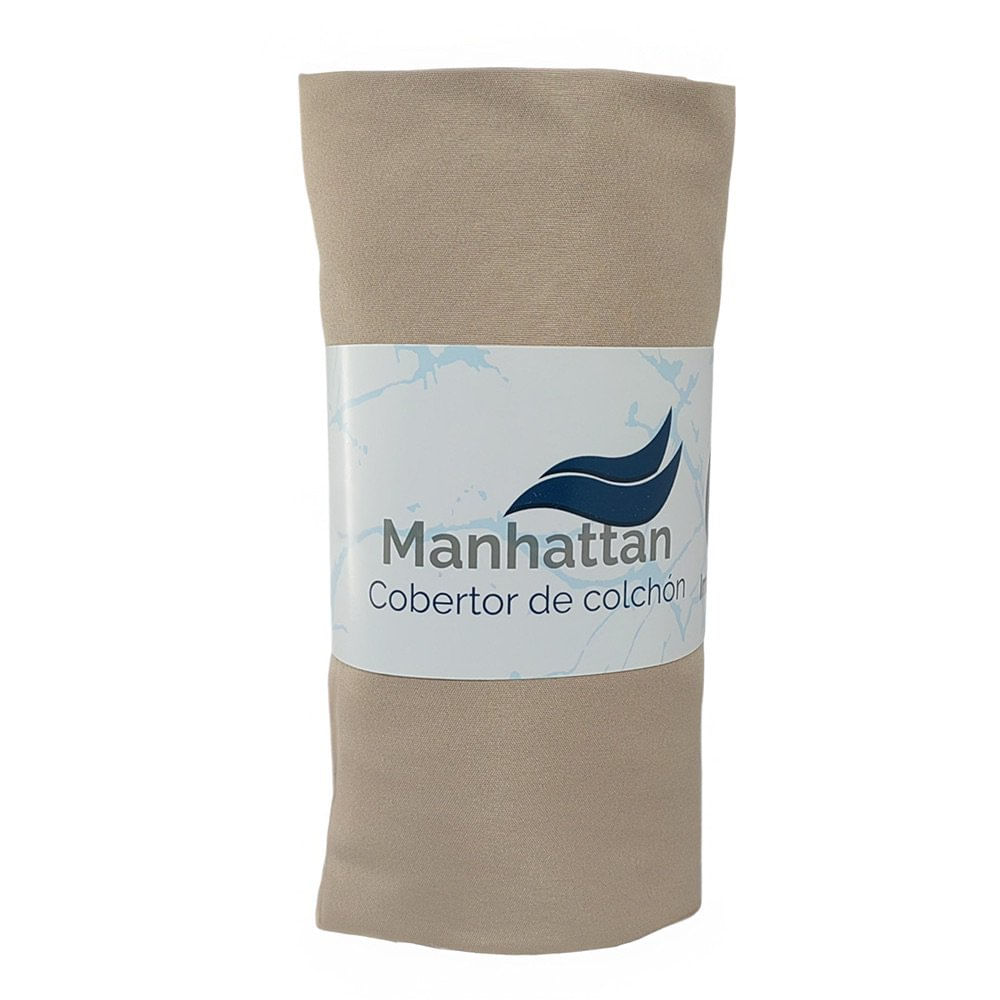 Sábana Cobertora de Microfibra Beige para Colchón con Ajuste Elástico - Varios Tamaños Que…