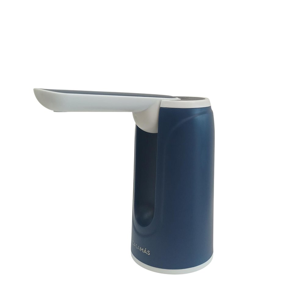 Dispensador de Agua Automático Plegable y Recargable 1200 mAh Color Azul y Blanco
