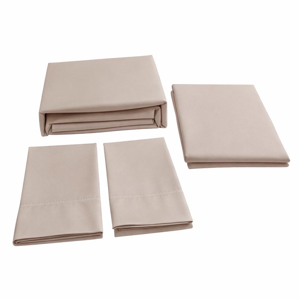 Set de Sábanas Manhattan Color Beige - Varios Tamaños Queen