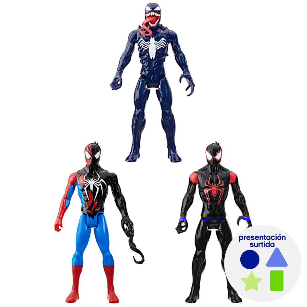 Figura Titan Hero Marvel Spider-Man Venomversus Personajes Surtidos Figura Titan Hero Spiderman y Venom Diseños Surtidos