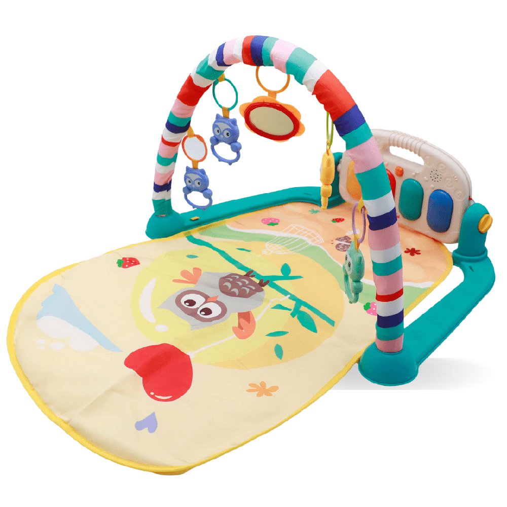 Gimnasio Interactivo Diseño de Búho con Accesorios Sensoriales Gimnasio con Arco Sensory Multicolor