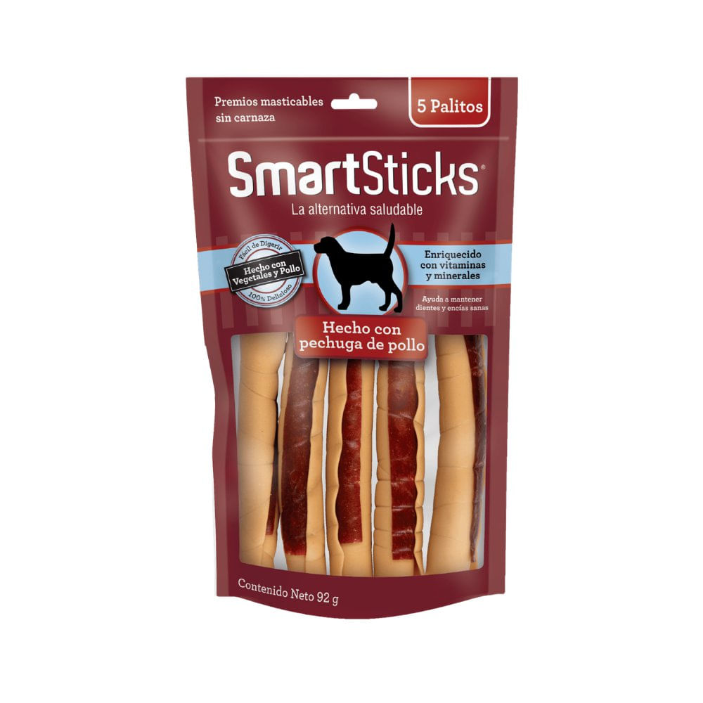 Premios para Perro SmartSticks con Pechuga de Pollo de 92 g con 5 Piezas