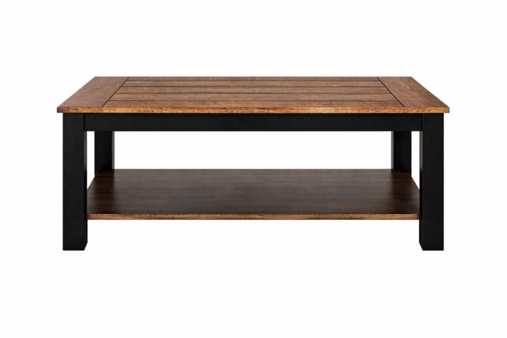 Mesa de Centro Eve de 110 x 55 x 45 cm Color Café con Negro