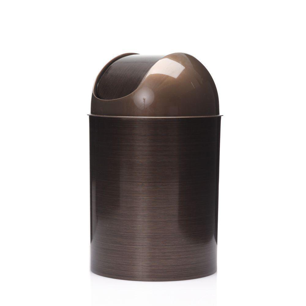 Bote de Basura con Tapa Vaivén de Plástico - Varios Colores Bronce