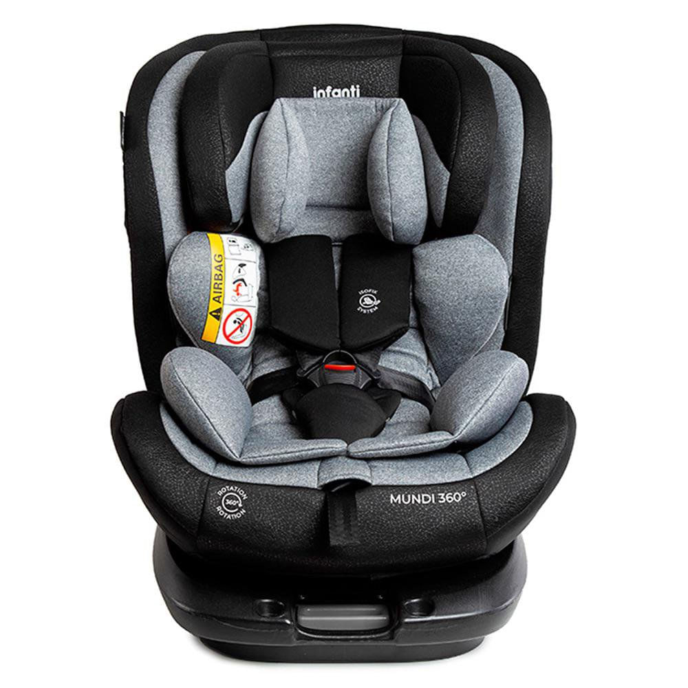 Silla para Carro Mundi Convertible Giratoria 360° Color Gris Silla para Carro Convertible…