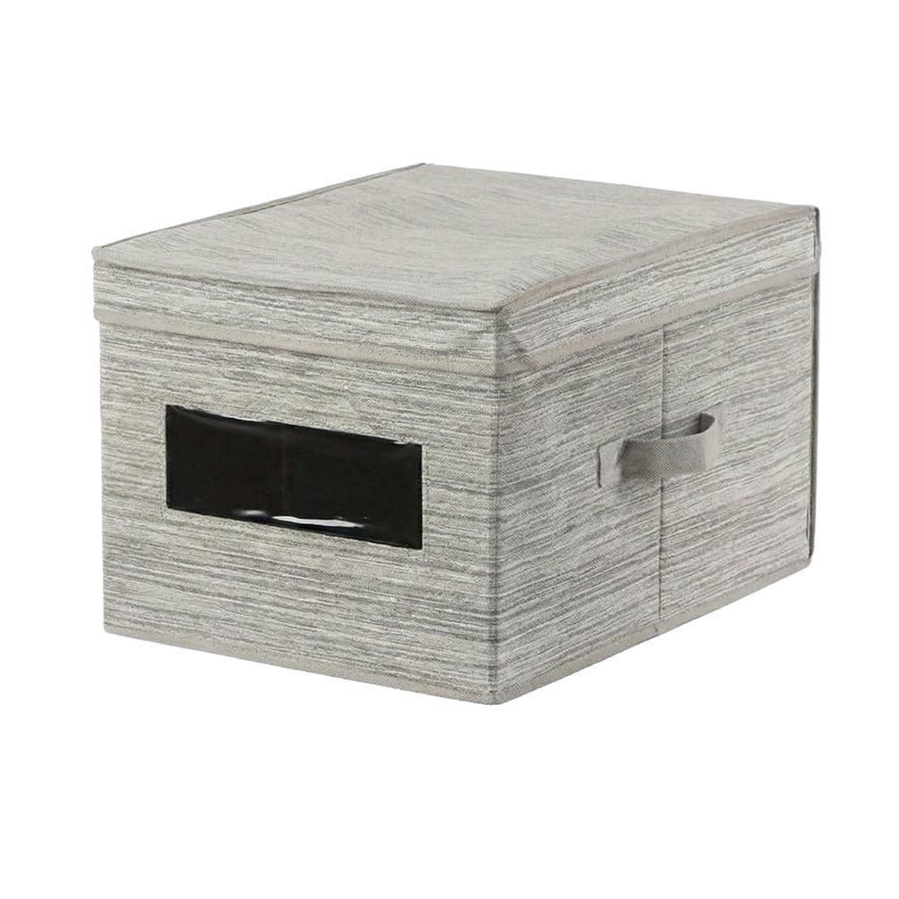 Caja Organizadora de Tela con Tapadera Color Beige 30 x 40 x 25 cm Caja Organizadora de Te…