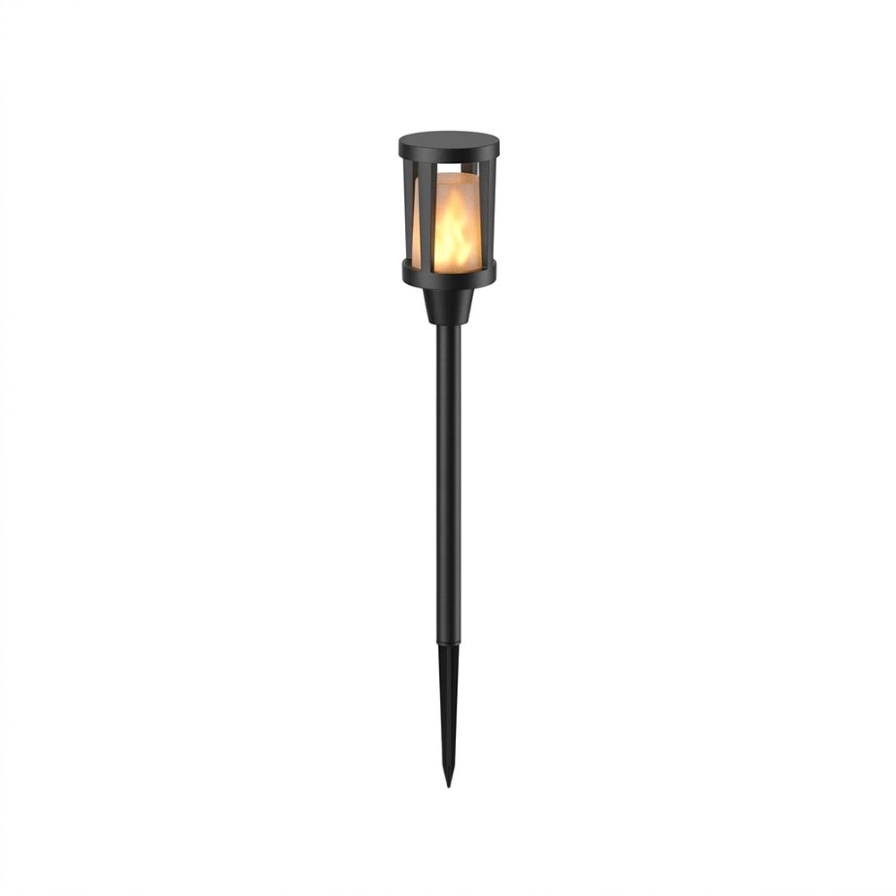 Estaca Solar LED Efecto Flama Ámbar para Jardín