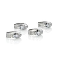 Abrazaderas Acero Inoxidable De 1/2 A 3/4 Plg 4 Pzs - Truper