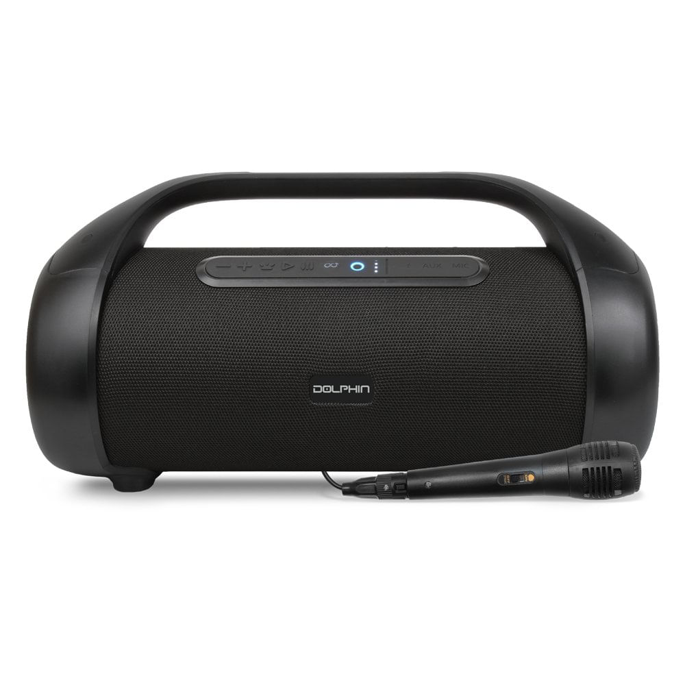 Bocina Bluetooth Portátil LX-90 de 90 W RMS con Micrófono y Luces en Color Negro Bocina Bl…