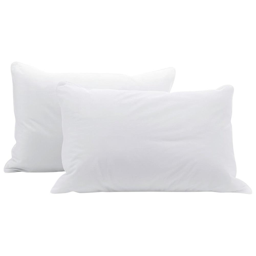 Set de 2 Almohadas 50 x 70 cm de Fibra Sintética Firmeza Alta Set de 2 Almohadas Alternative Down Tamaño Estándar 50 x 70 cm Firmeza Alta