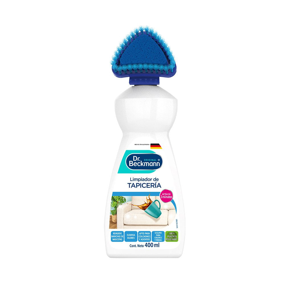 Limpiador de Tapicería Dr Beckmann de 400 ml con Cepillo para Limpieza de Sofás y Telas