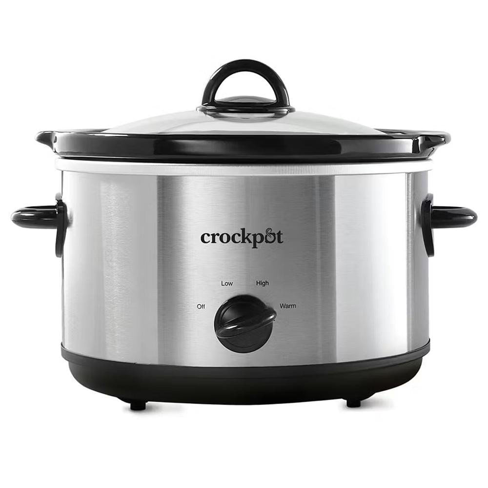Olla de Cocción Lenta de 4.5 Qt con Control de Temperatura Crock-Pot Color Plateado