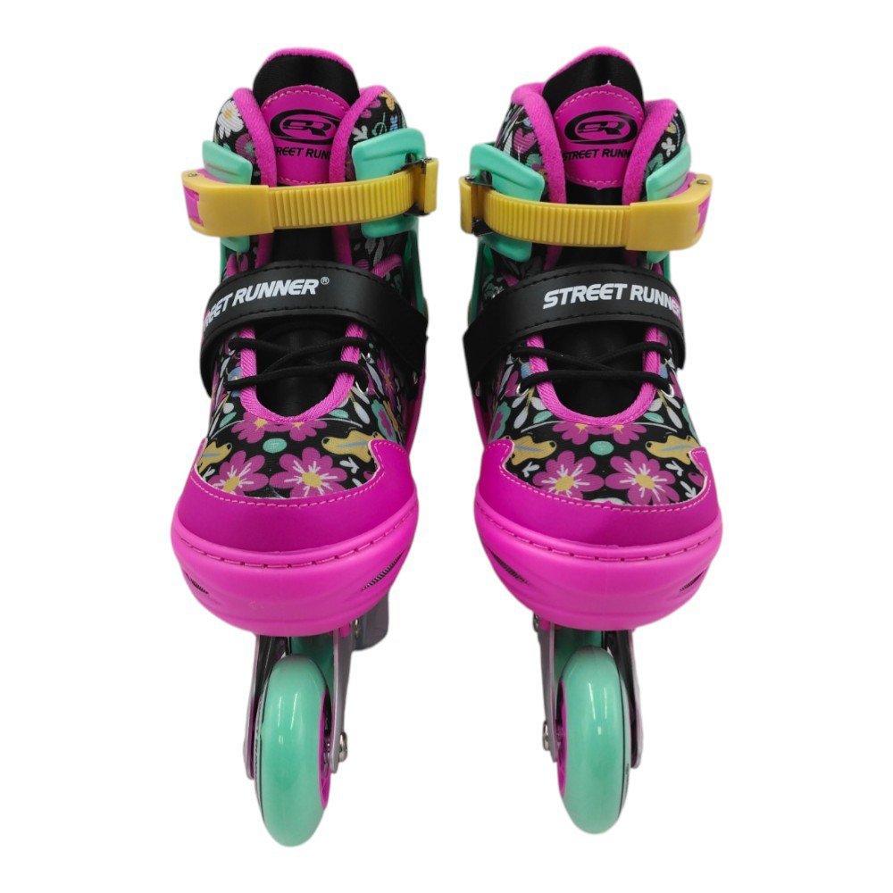 Patines en Línea Ajustables con Kit de Protección y Casco para Niña - Varias Tallas 38-42