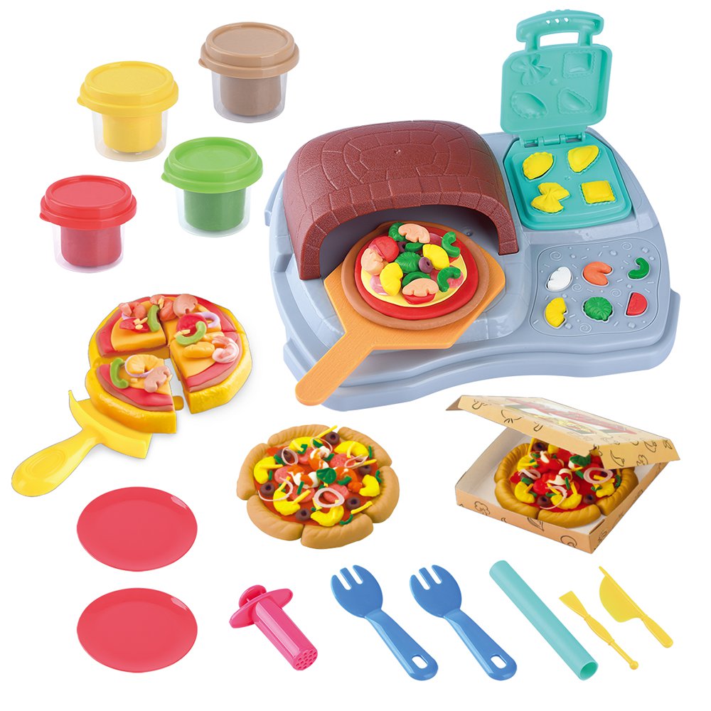 Set de Plasticina Fiesta de Pizza con Moldes y Accesorios