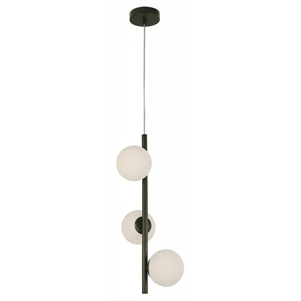 Lámpara Colgante Moderna de 3 Luces Base G9 para Bombillos LED 5W Acabado Negro