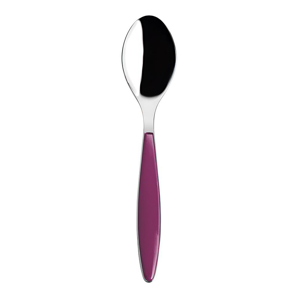 Cucharita de Acero Inoxidable con Mango Color Morado