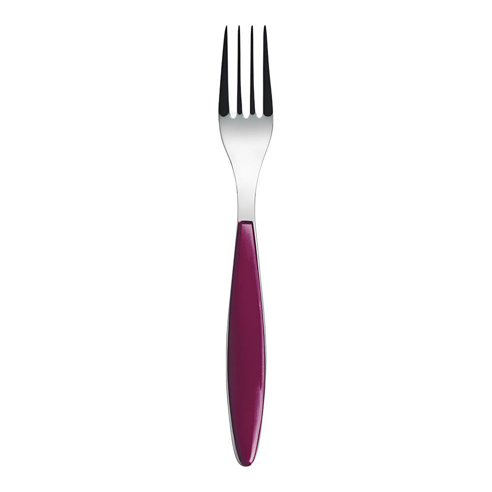 Tenedor para Mesa de Acero Inoxidable con Mango Color Morado