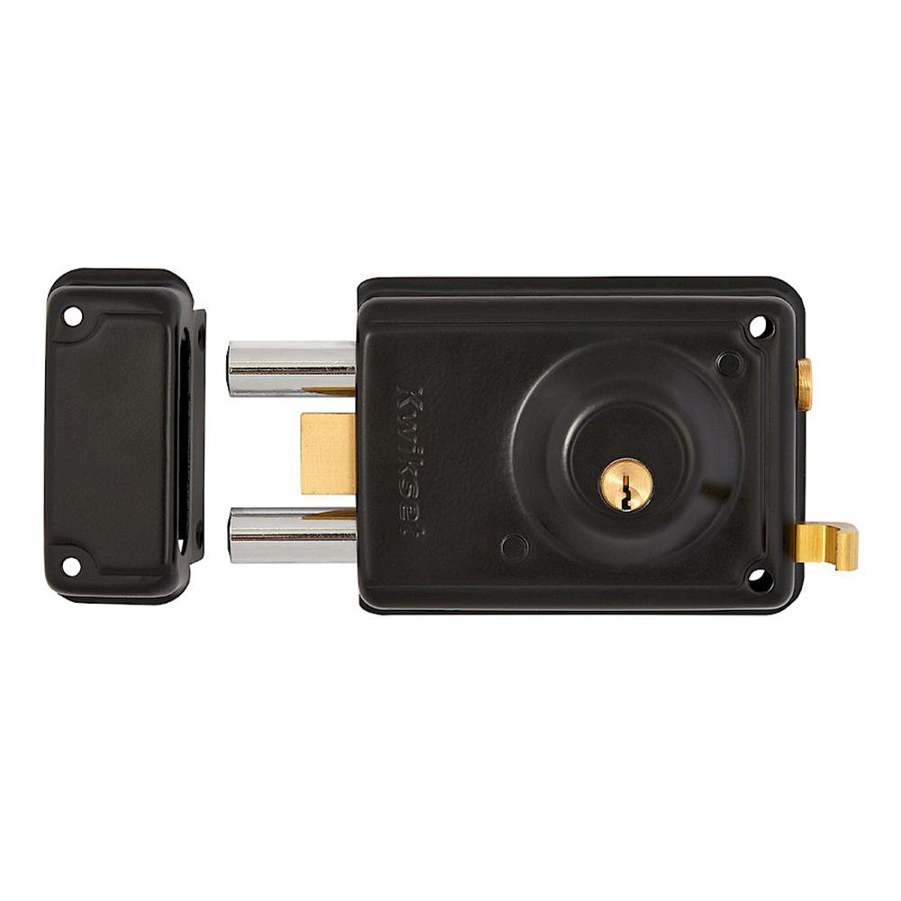 Cerradura de Sobreponer Derecha de 72 mm para Puerta Color Negro