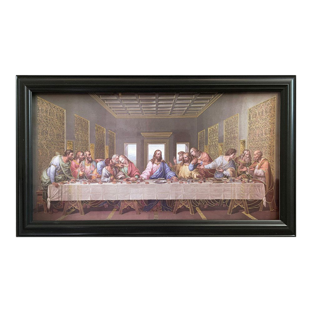Cuadro Decorativo de 67 x 37 cm Diseño Santa Cena Cuadro Decorativo Santa Cena con Marco N…