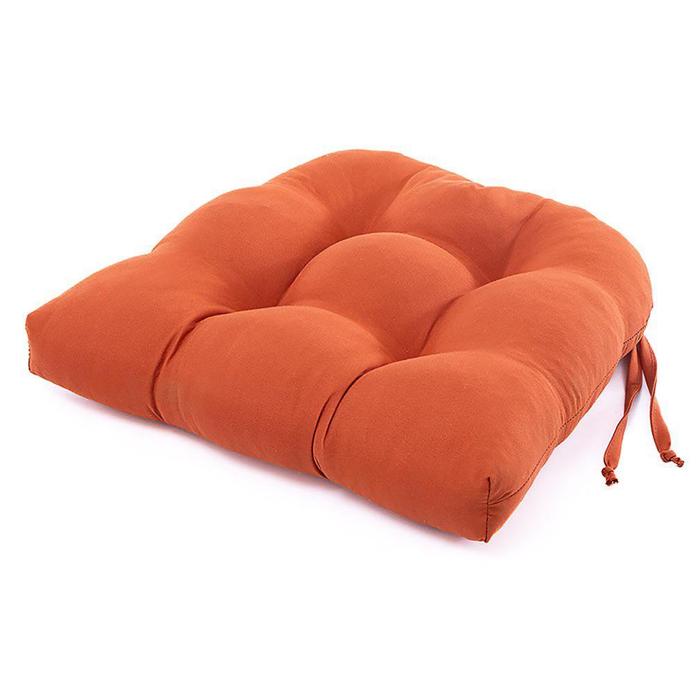 Cojín para Silla 42 x 42 cm Material Acolchado Color Ladrillo Diseño con Amarres