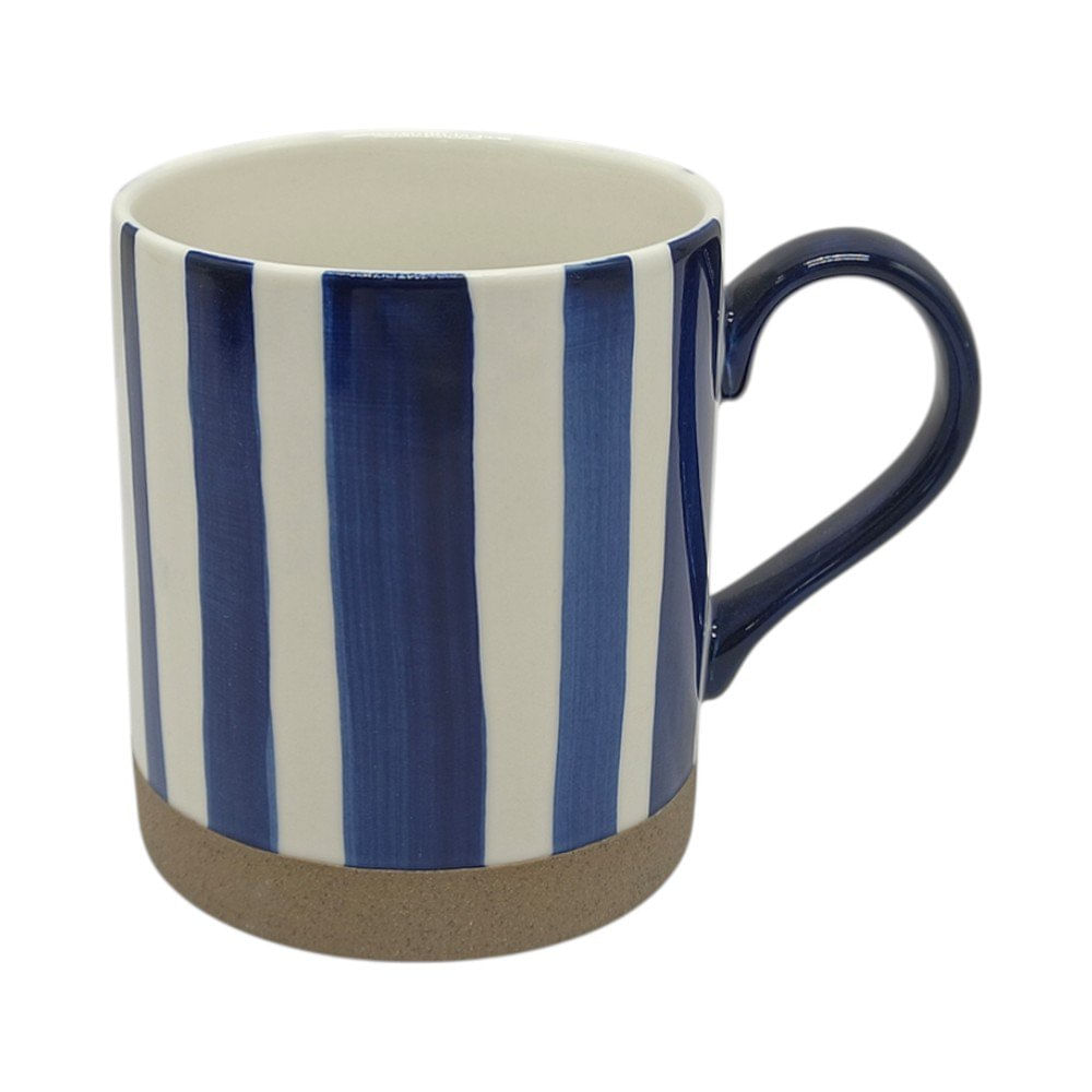 Taza de Cerámica con Líneas Verticales Azules 16.2 Onzas Taza de Cerámica de 16.2 oz Diseñ…