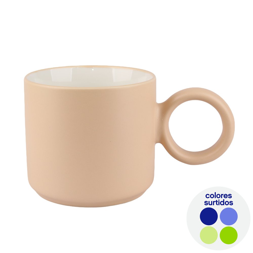 Taza Fiorella de 16.2 oz para Bebidas Calientes Color Surtido