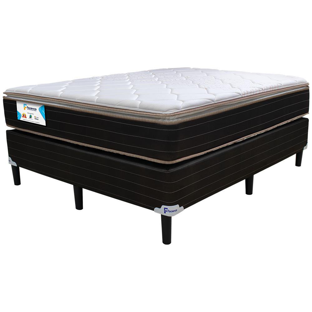 Set de Cama Yoga Triple con Colchón Semi Firme y Base - Varios Tamaños Matrimonial