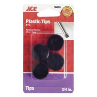4 Protectores Plásticos 3/4 Plg Negro - Ace