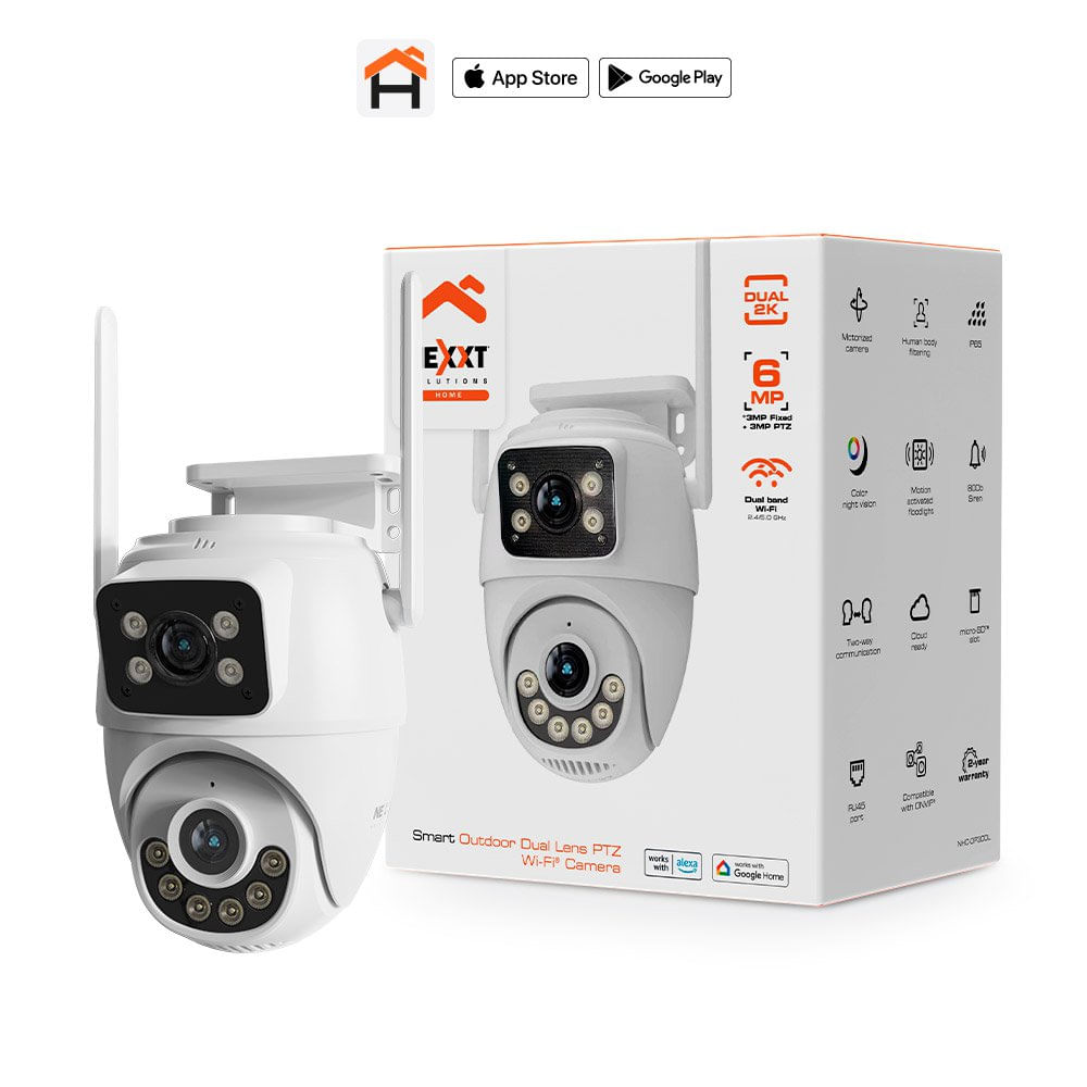 Camara Exterior Doble Lente PTZ con WiFi