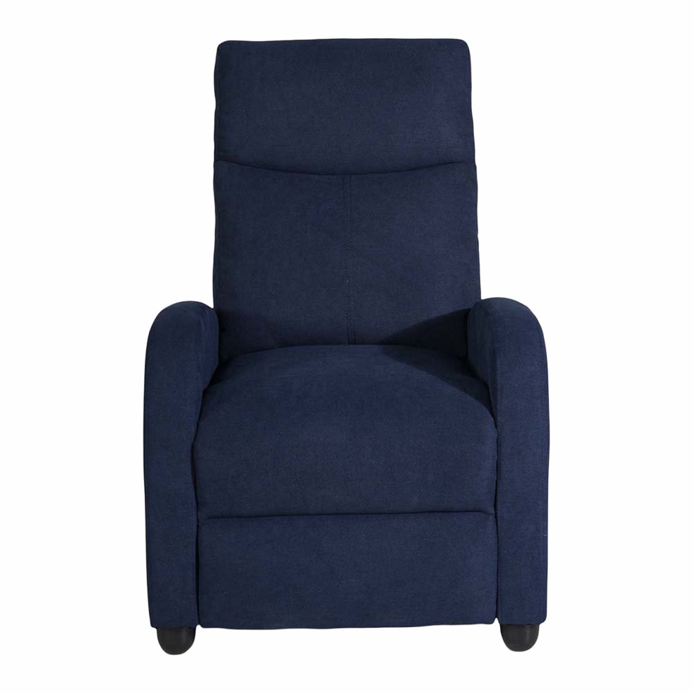 Sillón Reclinable Darwin Tapizado Color Azul para Sala o Descanso