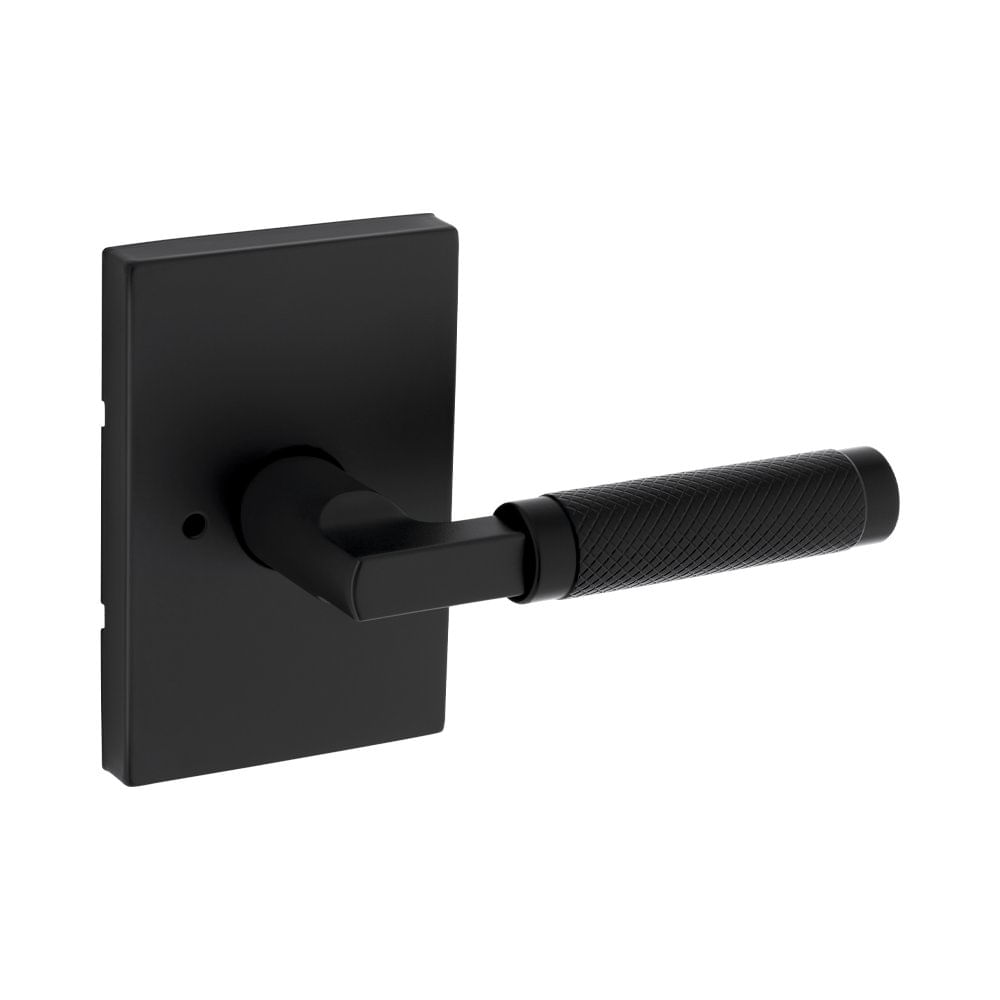 Manija Recta para Baño con Textura Moleteada Acabado Satinado Color Negro