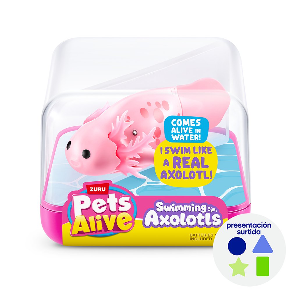 Figura de Mascota Acuática Pets Alive Ajolote Nadador Activado por Agua - Presentación Sur…