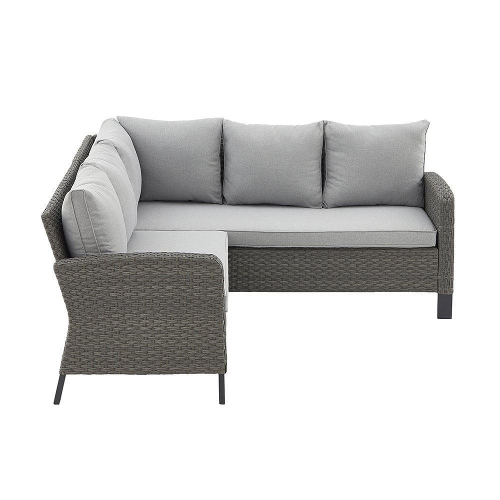 Sillón Esquinero de Exterior Drios Gris Oscuro de 74 x 110/186 x 80 cm